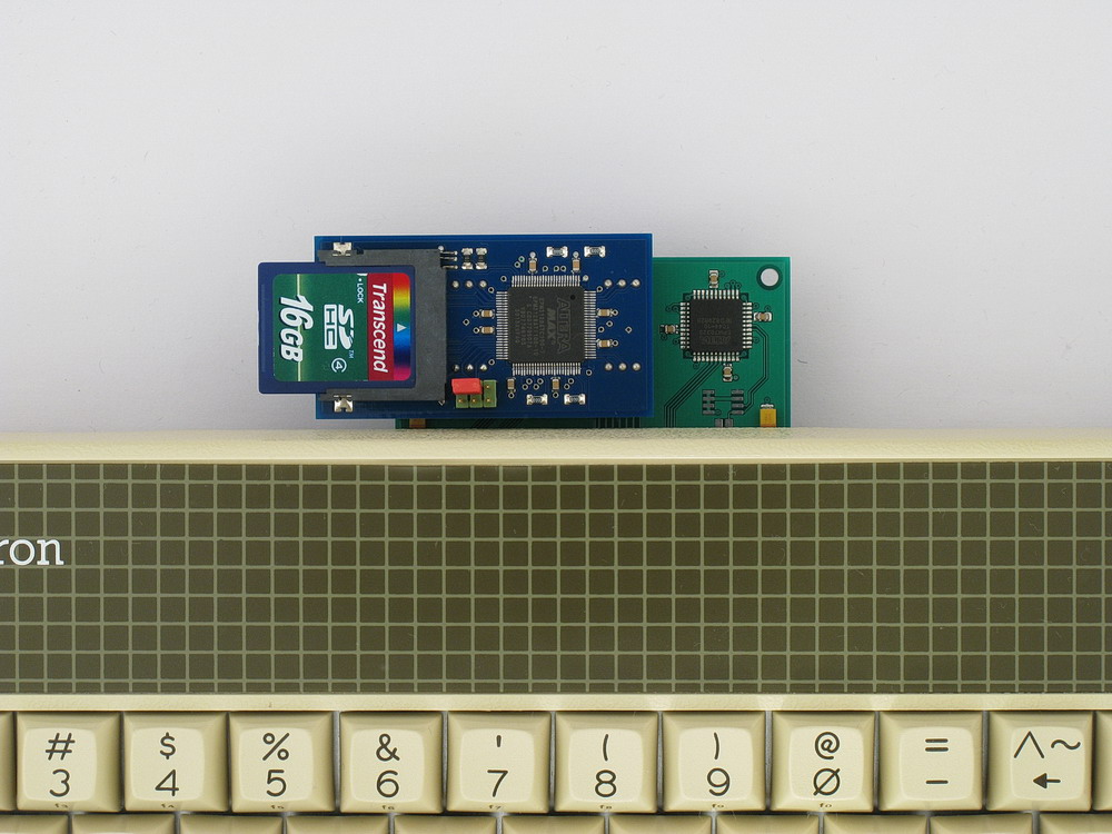 GoSDC installed on an Acorn Electron (via the expansion port interface)